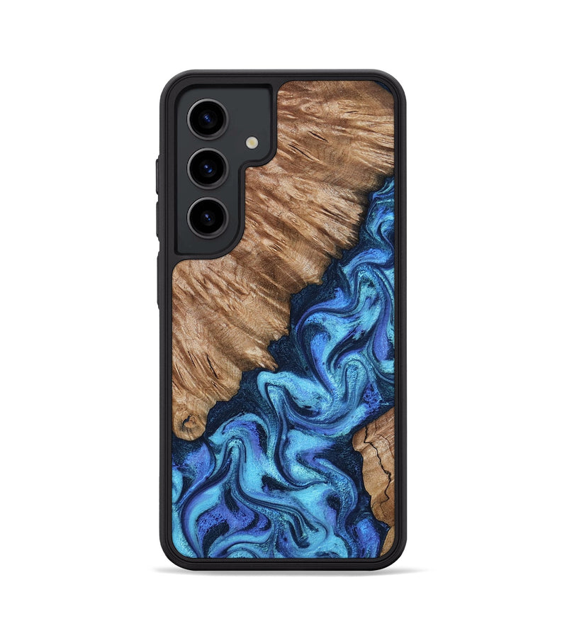 Galaxy S24 Wood Phone Case - Juli (Blue, 801394)