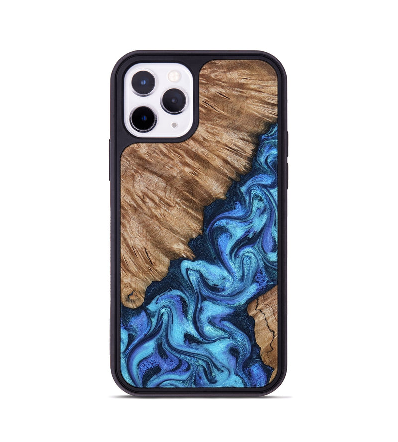 iPhone 11 Pro Wood Phone Case - Juli (Blue, 801394)