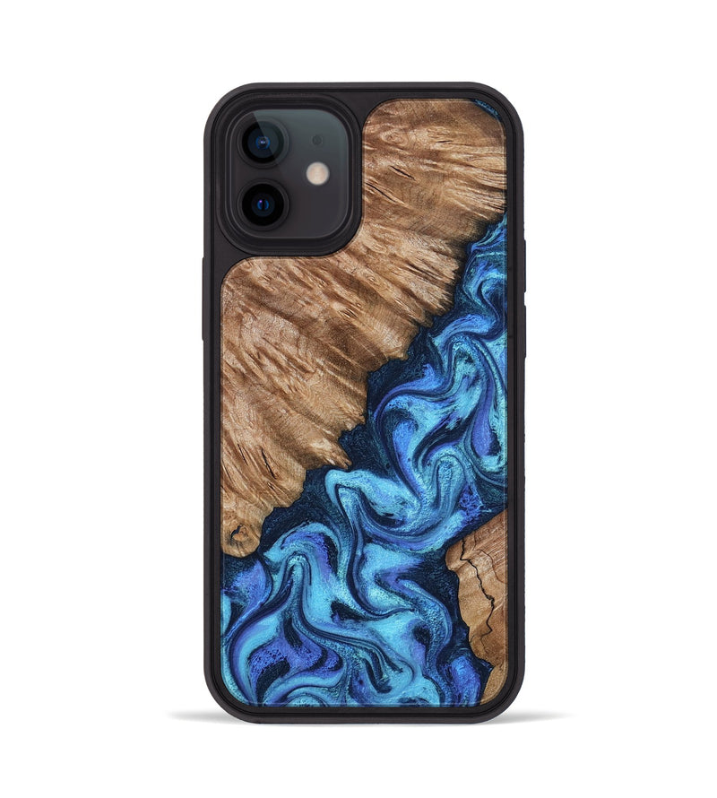 iPhone 12 Wood Phone Case - Juli (Blue, 801394)
