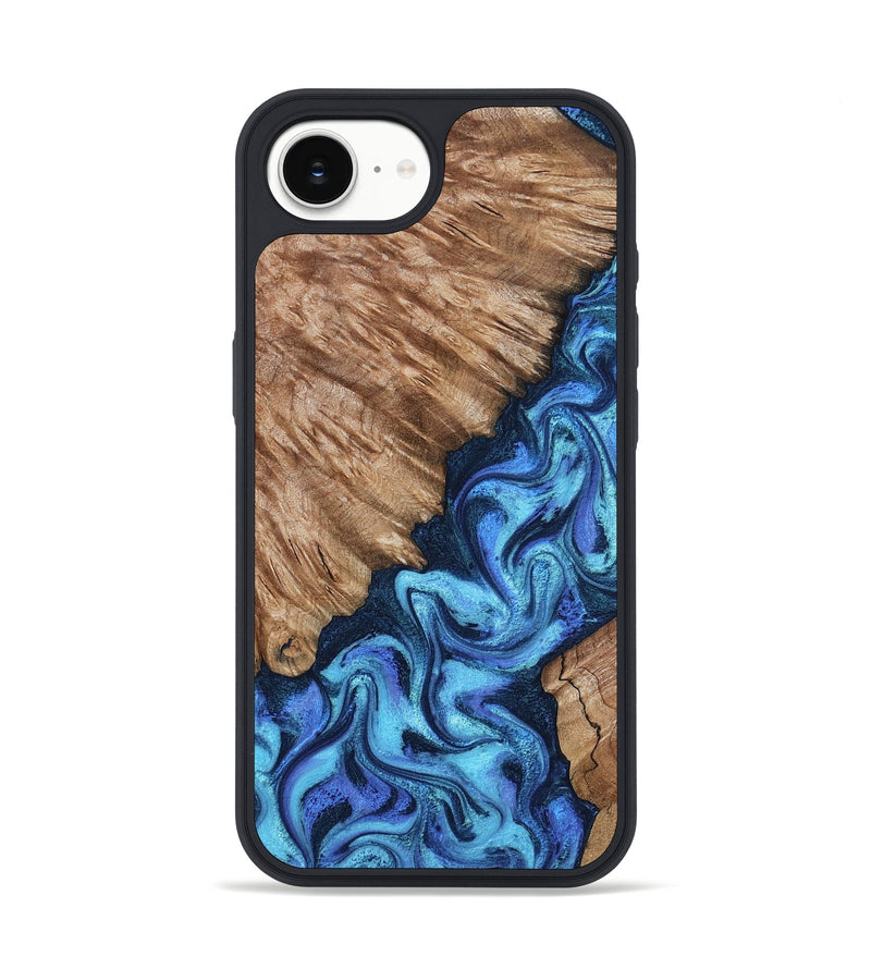 iPhone 16e Wood Phone Case - Juli (Blue, 801394)