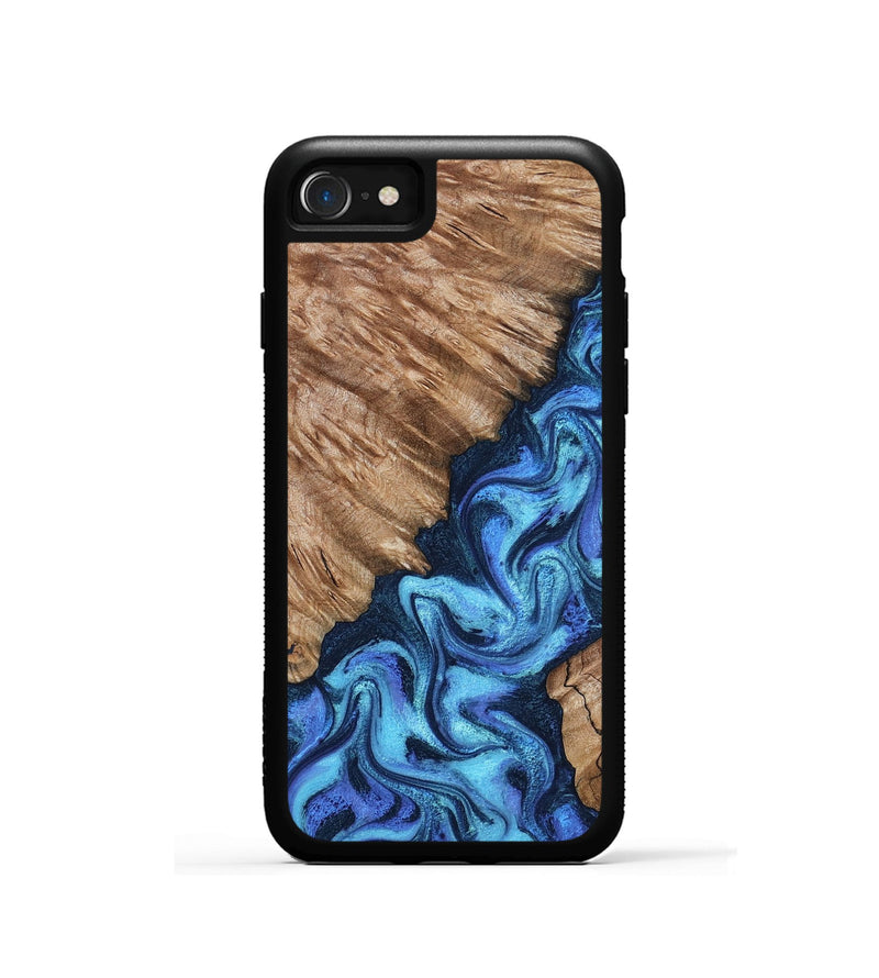 iPhone SE Wood Phone Case - Juli (Blue, 801394)