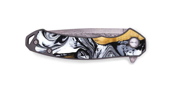 EDC Wood Pocket Knife - Felecia (Black & White, 801395)
