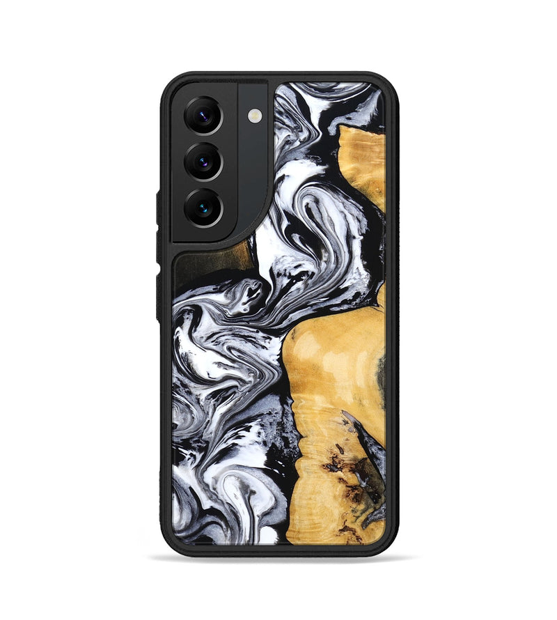 Galaxy S22 Wood Phone Case - Felecia (Black & White, 801395)
