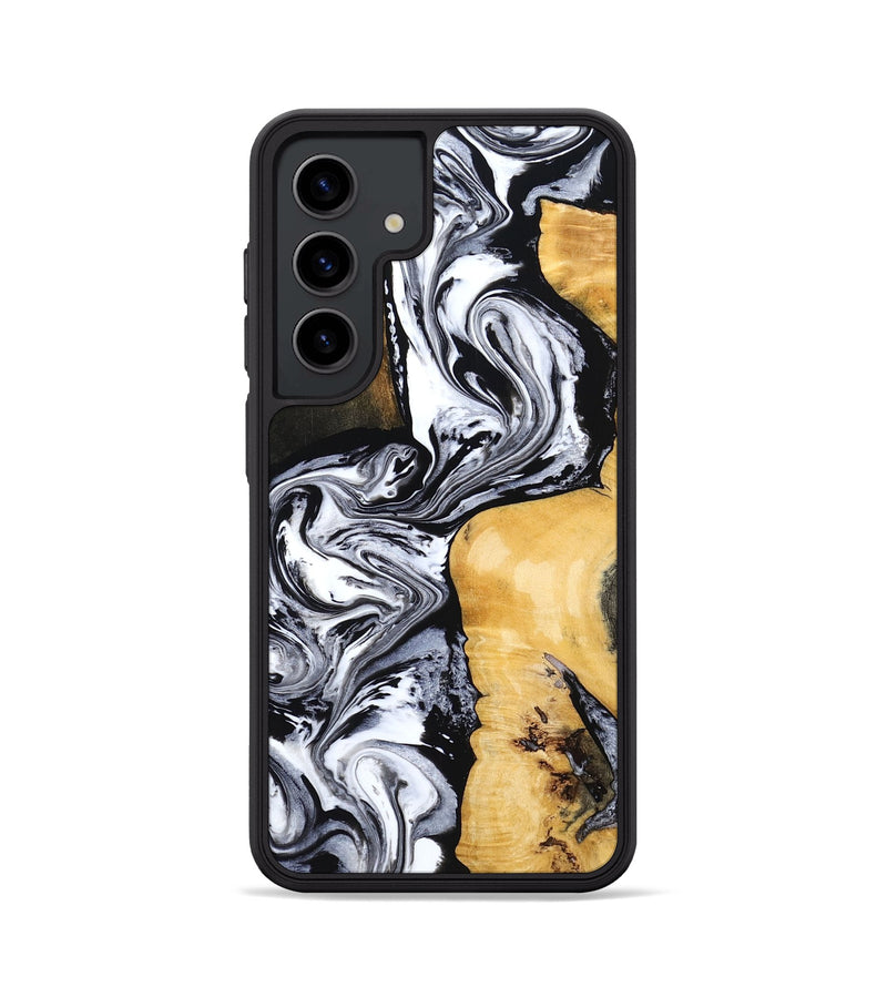 Galaxy S24 Wood Phone Case - Felecia (Black & White, 801395)