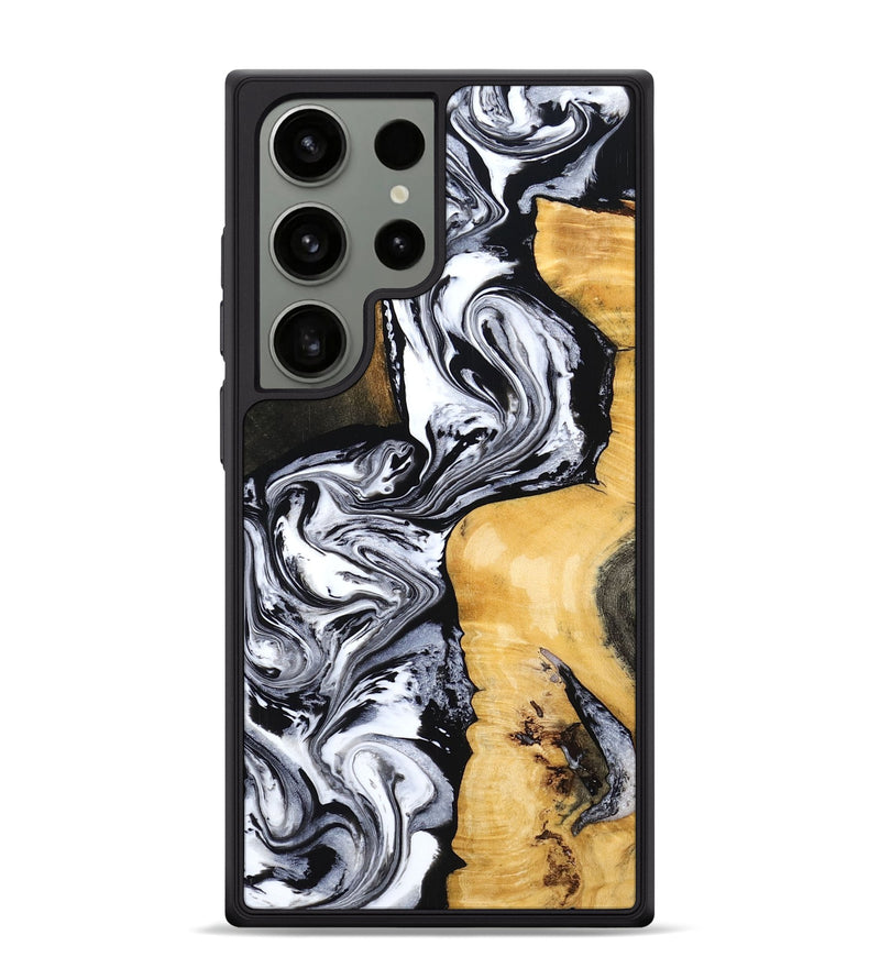 Galaxy S24 Ultra Wood Phone Case - Felecia (Black & White, 801395)