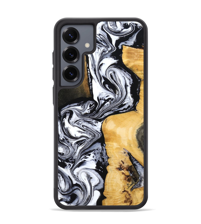 Galaxy S25 Plus Wood Phone Case - Felecia (Black & White, 801395)