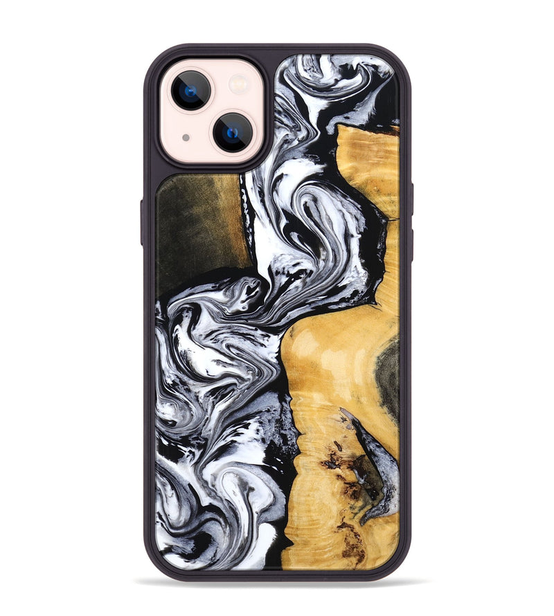 iPhone 14 Plus Wood Phone Case - Felecia (Black & White, 801395)