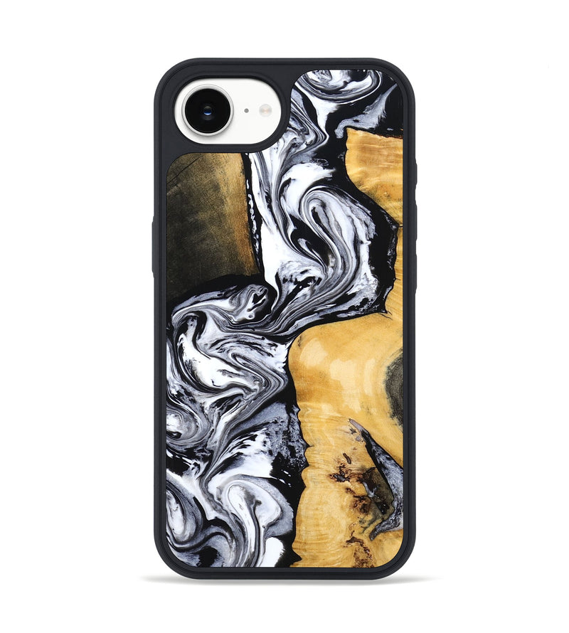 iPhone 16e Wood Phone Case - Felecia (Black & White, 801395)