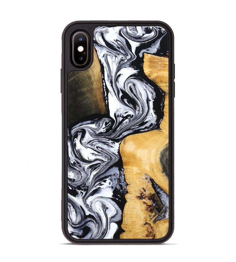 iPhone Xs Max Wood Phone Case - Felecia (Black & White, 801395)