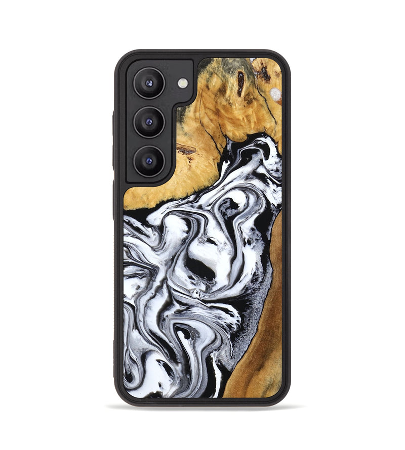 Galaxy S23 Wood Phone Case - Saniyah (Black & White, 801396)