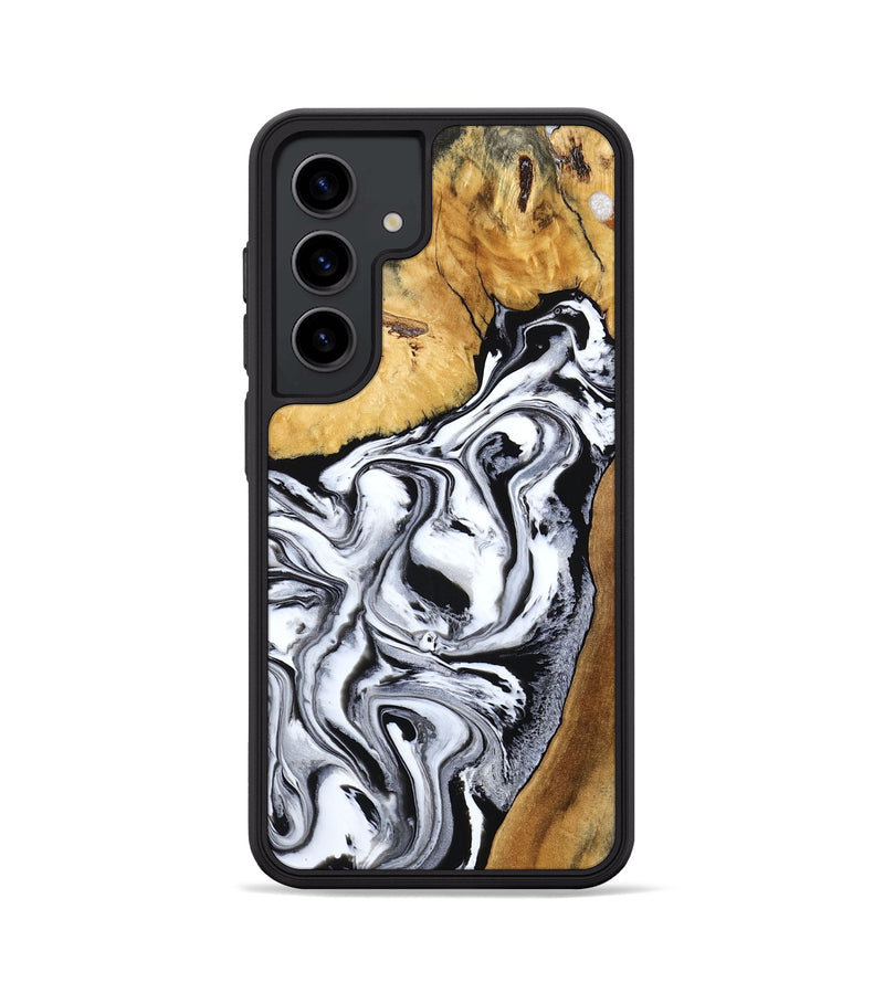 Galaxy S24 Wood Phone Case - Saniyah (Black & White, 801396)