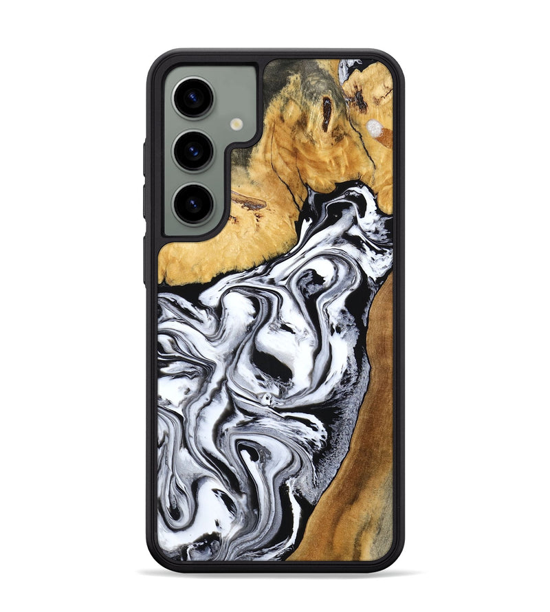 Galaxy S24 Plus Wood Phone Case - Saniyah (Black & White, 801396)