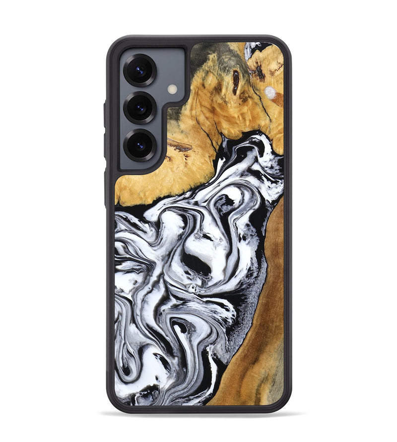Galaxy S25 Plus Wood Phone Case - Saniyah (Black & White, 801396)