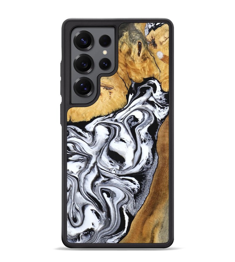 Galaxy S25 Ultra Wood Phone Case - Saniyah (Black & White, 801396)