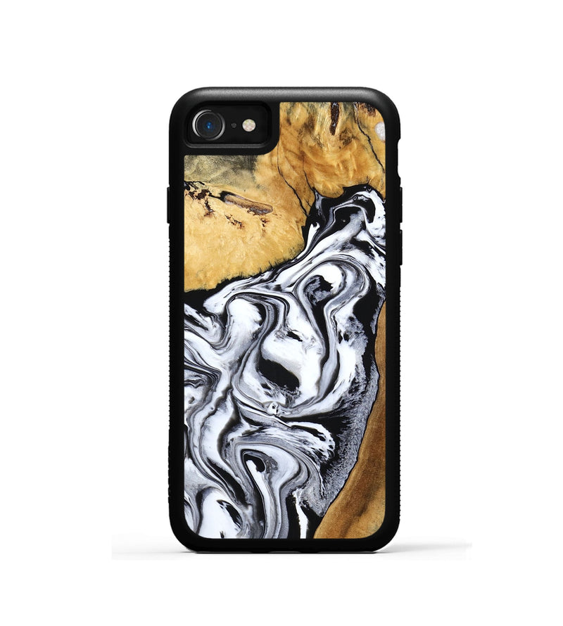 iPhone SE Wood Phone Case - Saniyah (Black & White, 801396)