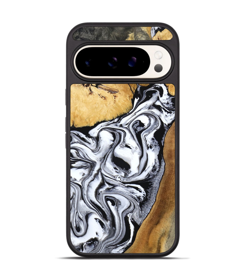 Pixel 9 Wood Phone Case - Saniyah (Black & White, 801396)