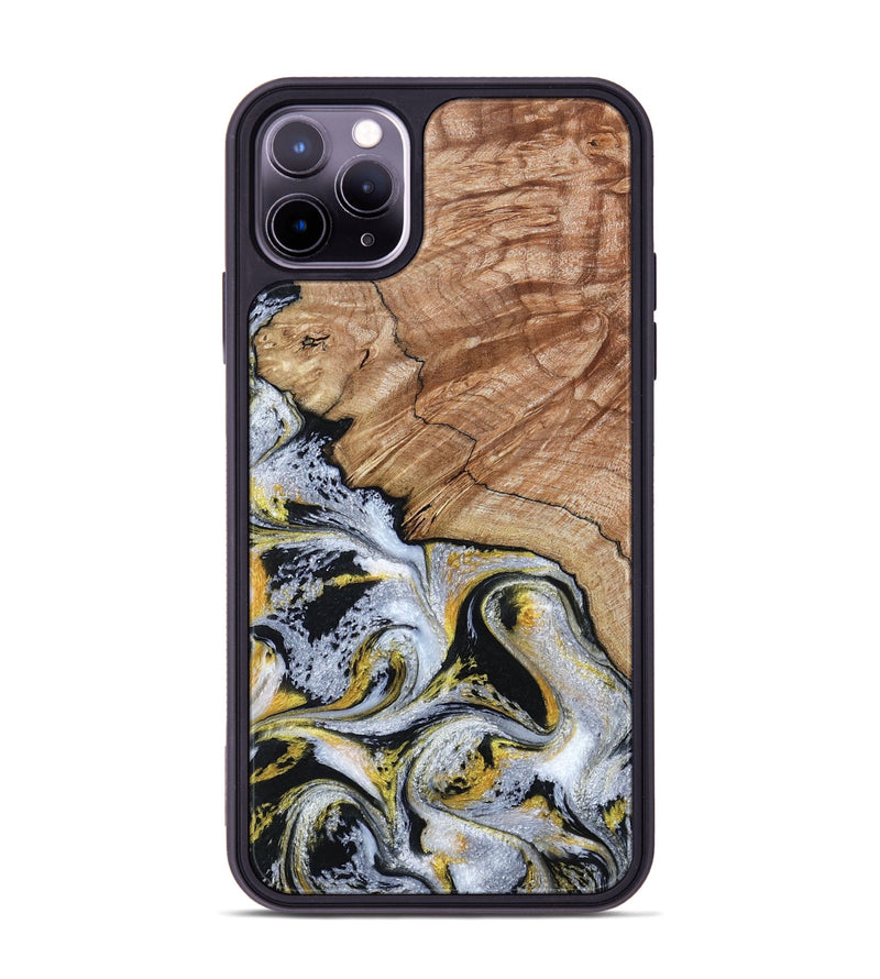 iPhone 11 Pro Max Wood Phone Case - Ciera (Black & White, 801397)