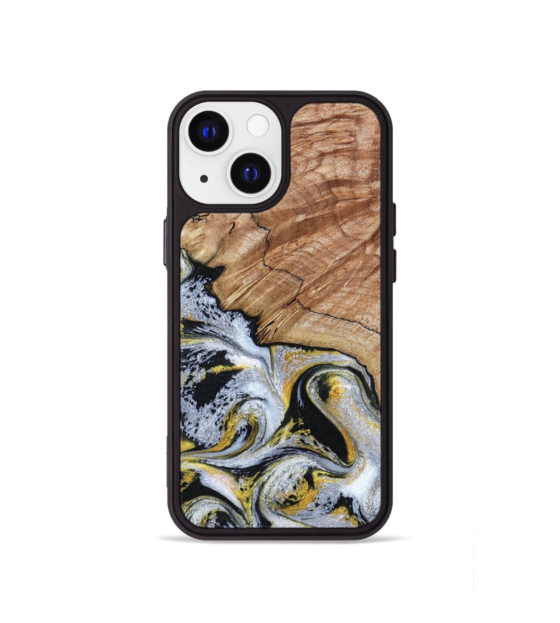 iPhone 13 mini Wood Phone Case - Ciera (Black & White, 801397)