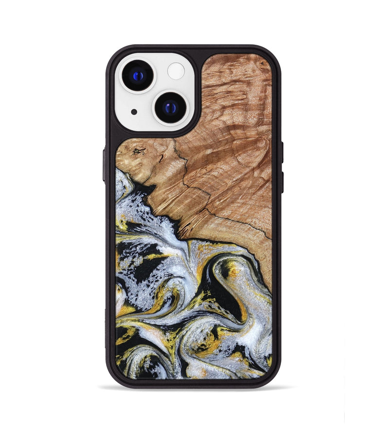 iPhone 13 Wood Phone Case - Ciera (Black & White, 801397)