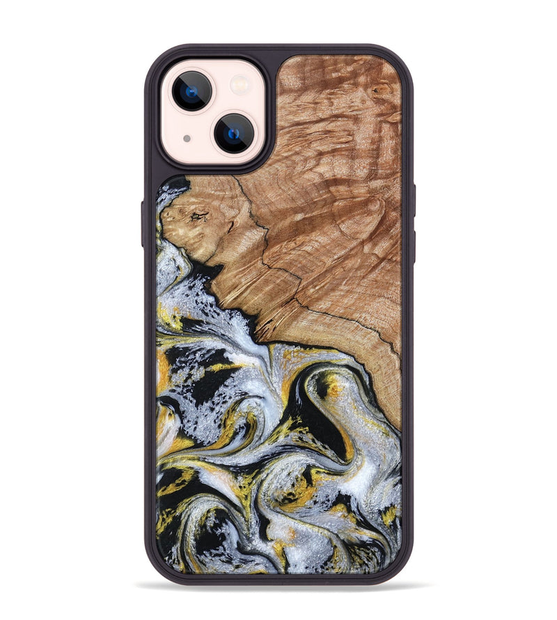 iPhone 14 Plus Wood Phone Case - Ciera (Black & White, 801397)