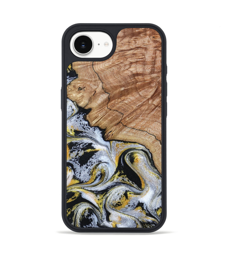iPhone 16e Wood Phone Case - Ciera (Black & White, 801397)