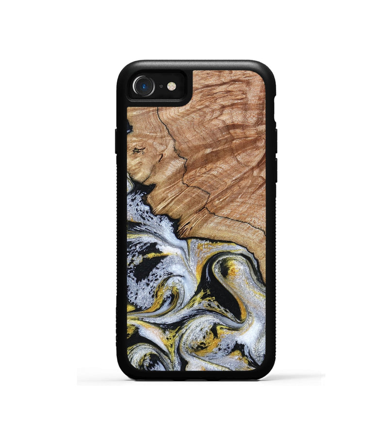 iPhone SE Wood Phone Case - Ciera (Black & White, 801397)