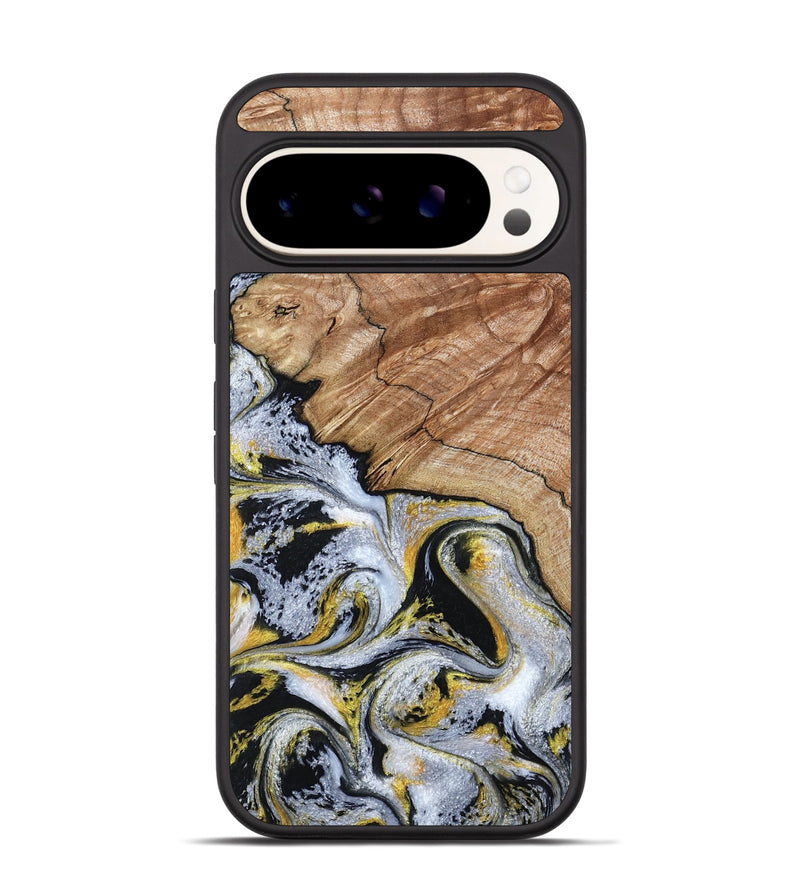 Pixel 9 Pro Wood Phone Case - Ciera (Black & White, 801397)
