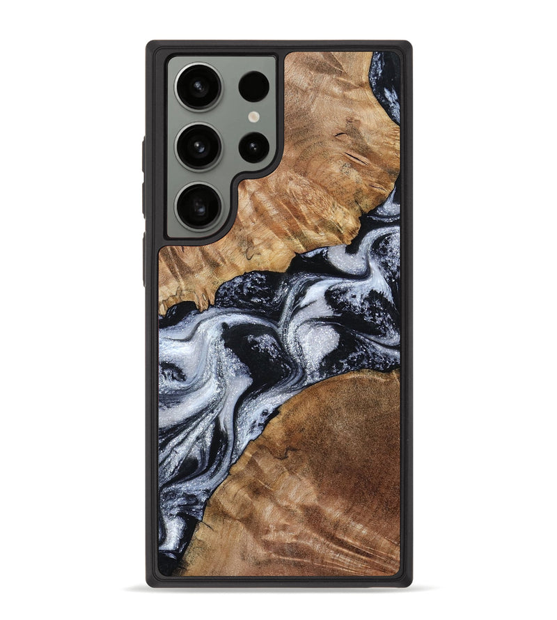 Galaxy S23 Ultra Wood Phone Case - Porter (Black & White, 801398)