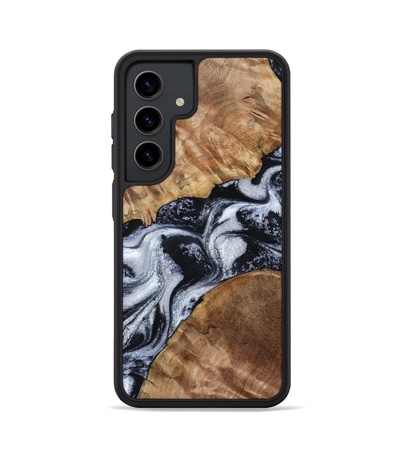 Galaxy S24 Wood Phone Case - Porter (Black & White, 801398)