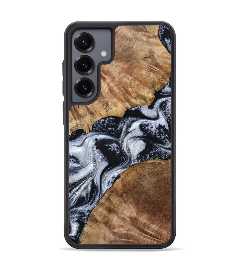 Galaxy S25 Plus Wood Phone Case - Porter (Black & White, 801398)