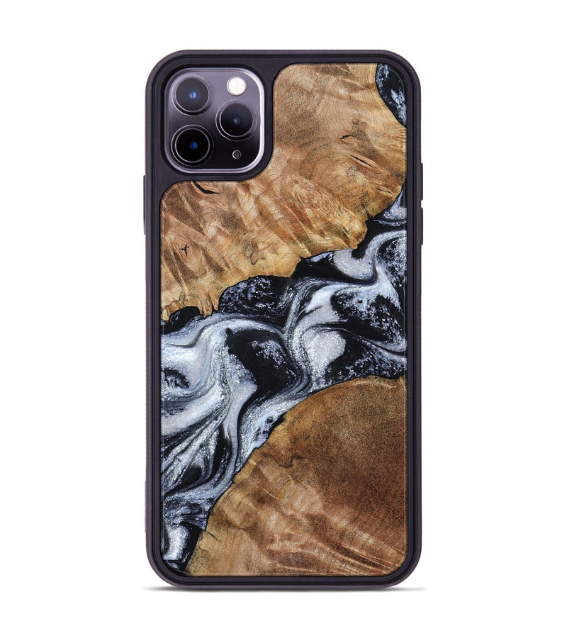 iPhone 11 Pro Max Wood Phone Case - Porter (Black & White, 801398)