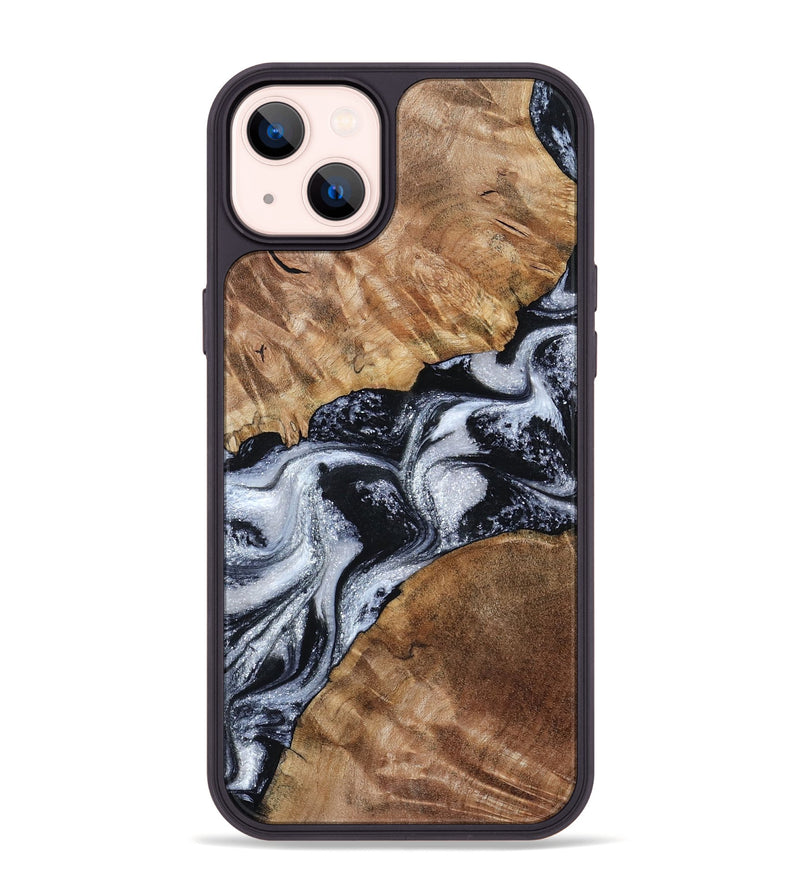 iPhone 14 Plus Wood Phone Case - Porter (Black & White, 801398)