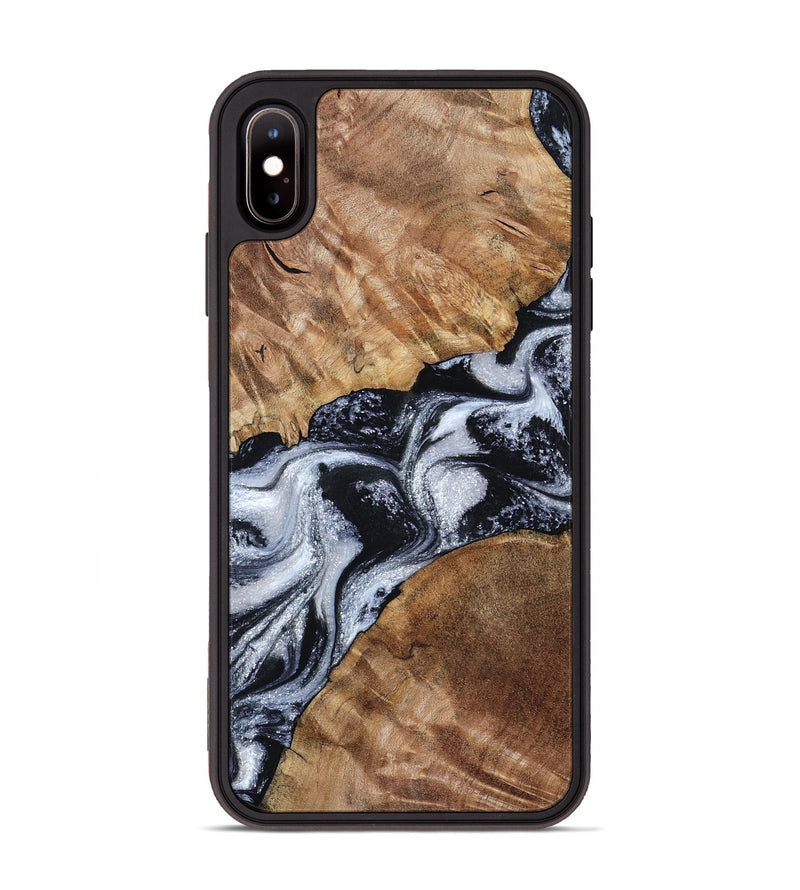 iPhone Xs Max Wood Phone Case - Porter (Black & White, 801398)