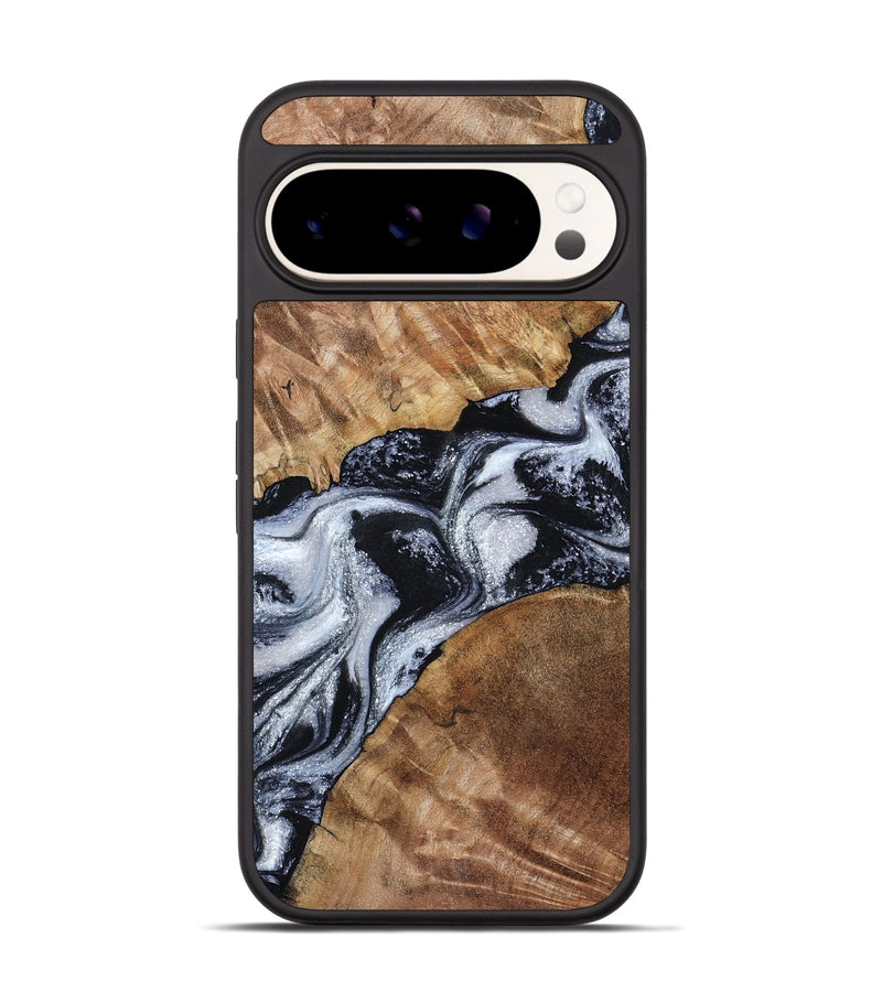 Pixel 9 Wood Phone Case - Porter (Black & White, 801398)