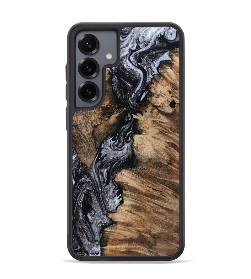 Galaxy S25 Plus Wood Phone Case - Domingo (Black & White, 801399)