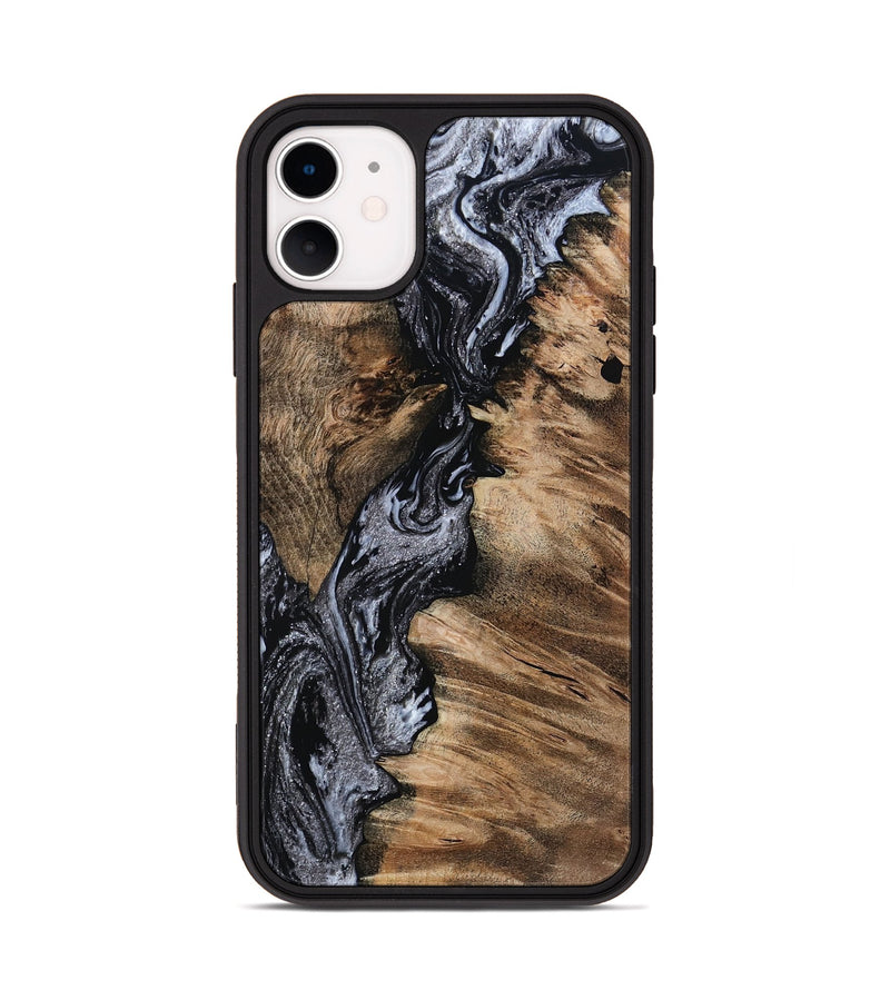 iPhone 11 Wood Phone Case - Domingo (Black & White, 801399)