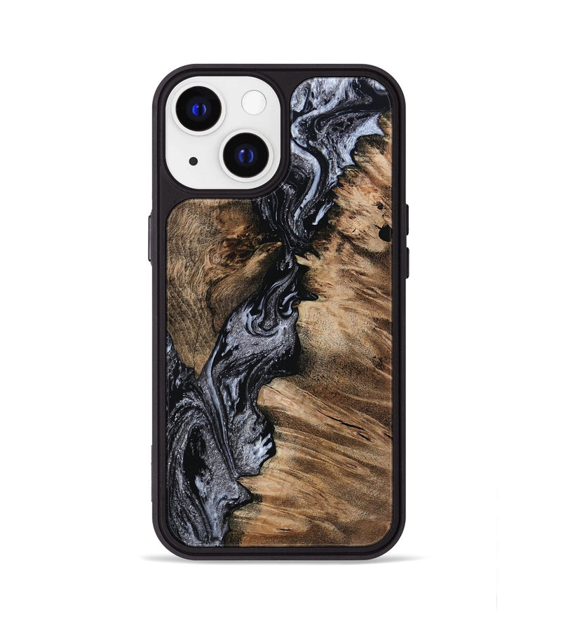 iPhone 13 Wood Phone Case - Domingo (Black & White, 801399)