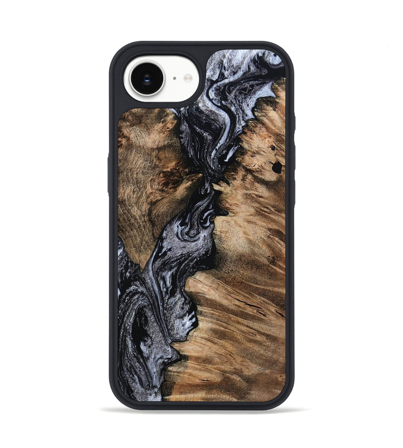 iPhone 16e Wood Phone Case - Domingo (Black & White, 801399)