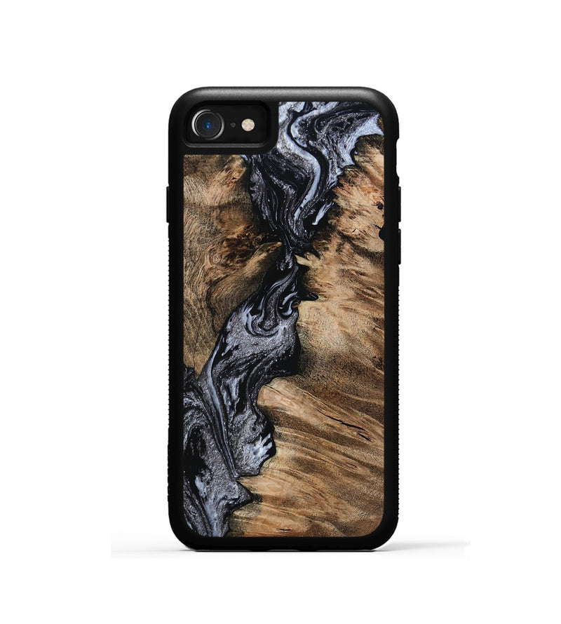 iPhone SE Wood Phone Case - Domingo (Black & White, 801399)