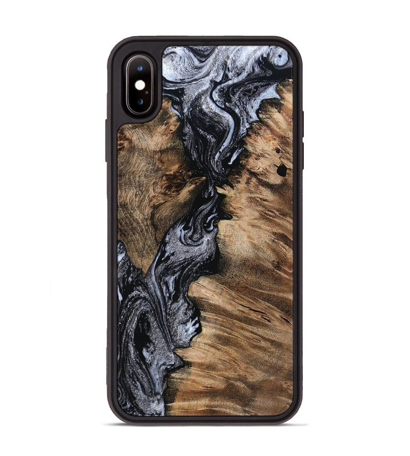 iPhone Xs Max Wood Phone Case - Domingo (Black & White, 801399)