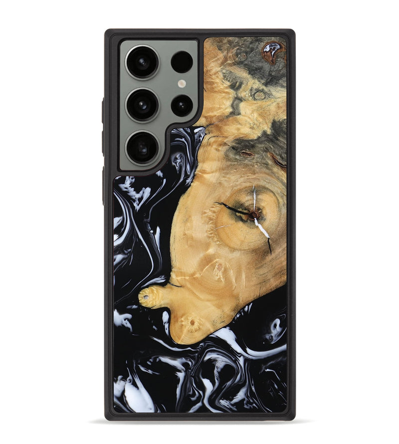 Galaxy S23 Ultra Wood Phone Case - Areli (Black & White, 801400)