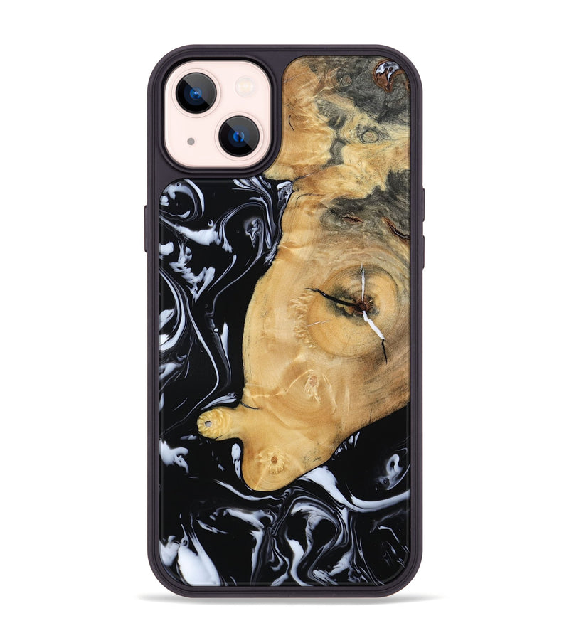 iPhone 14 Plus Wood Phone Case - Areli (Black & White, 801400)