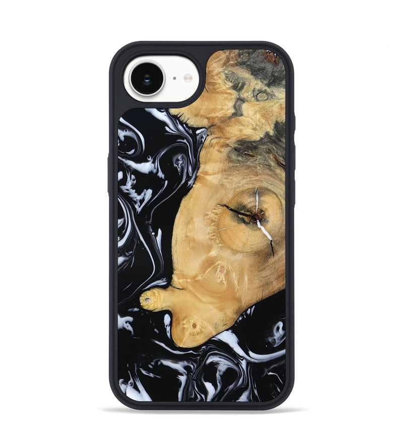 iPhone 16e Wood Phone Case - Areli (Black & White, 801400)