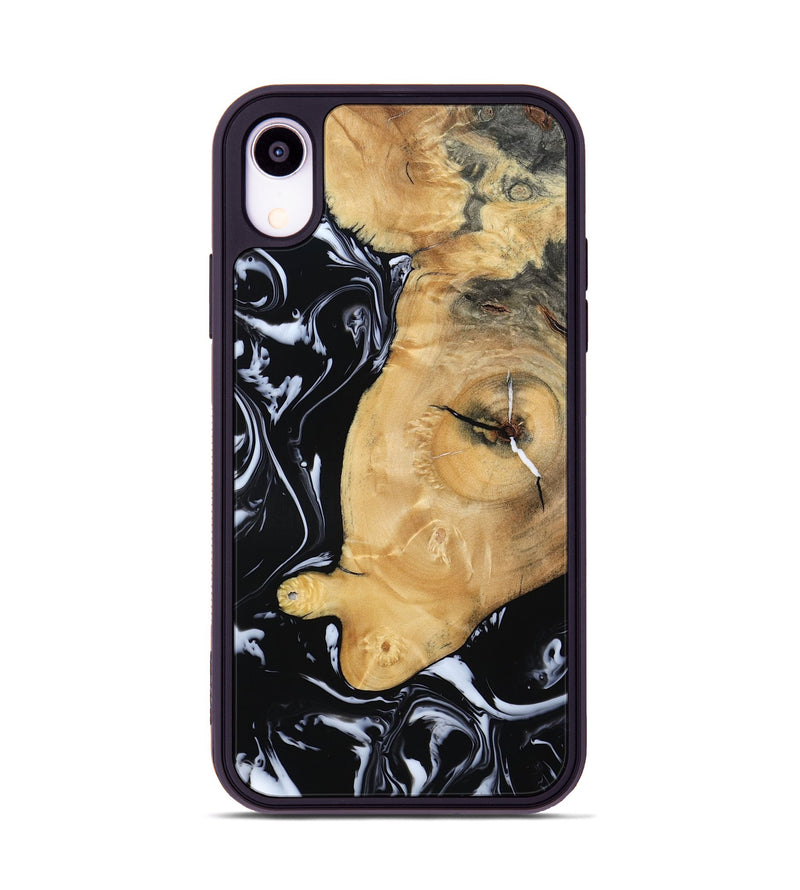 iPhone Xr Wood Phone Case - Areli (Black & White, 801400)