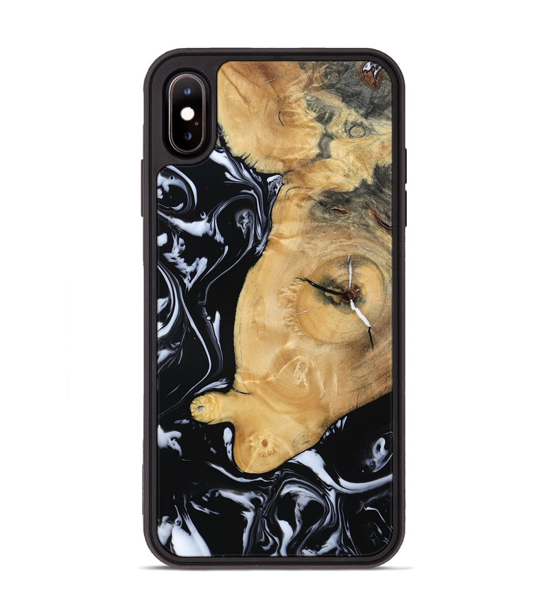 iPhone Xs Max Wood Phone Case - Areli (Black & White, 801400)
