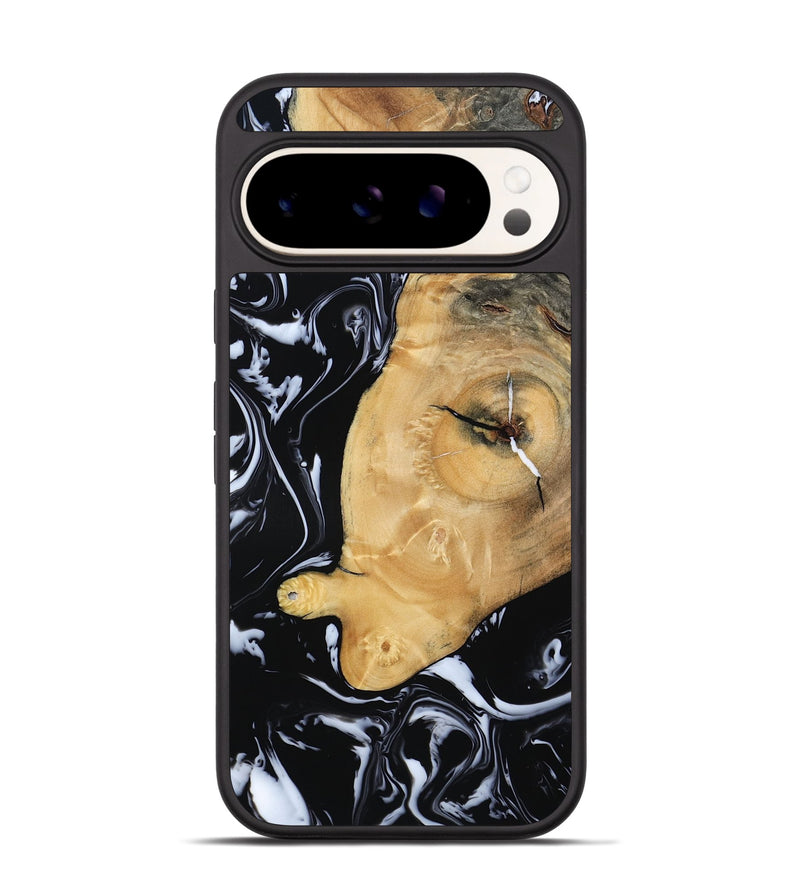 Pixel 9 Wood Phone Case - Areli (Black & White, 801400)