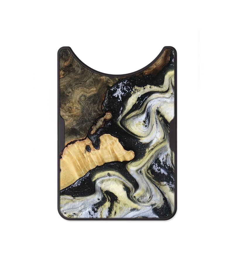 Alloy Wood Wallet - Earline (Black & White, 801401)