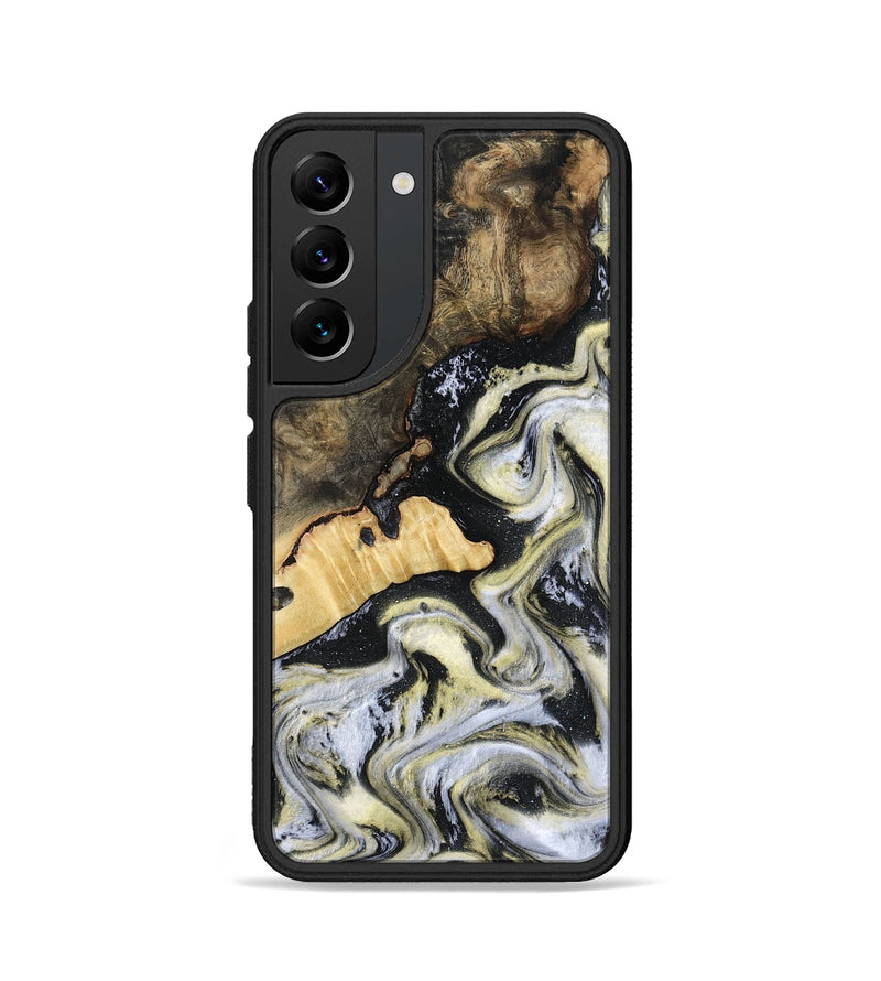 Galaxy S22 Wood Phone Case - Earline (Black & White, 801401)