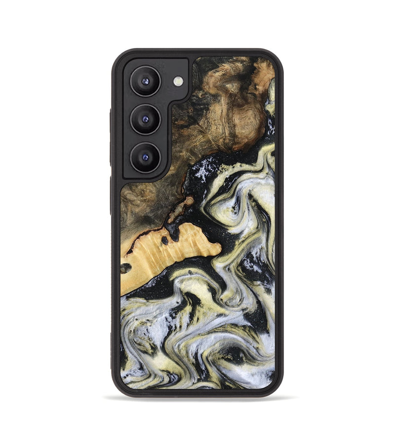 Galaxy S23 Wood Phone Case - Earline (Black & White, 801401)