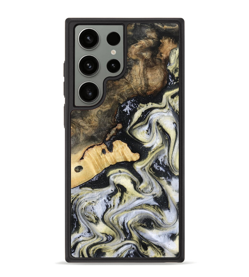 Galaxy S23 Ultra Wood Phone Case - Earline (Black & White, 801401)